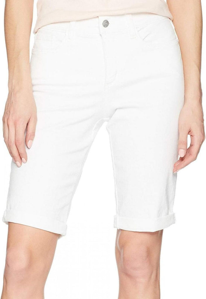 Gloria Vanderbilt Womens Slimming Relaxed Denim Shorts In White | ModeSens